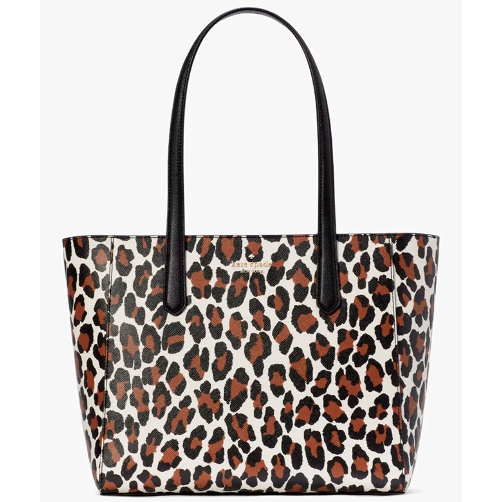 S Kate Spade Staci Leopard Tote Cheetah KH399 Leopardo Spotted Animal NWT $359